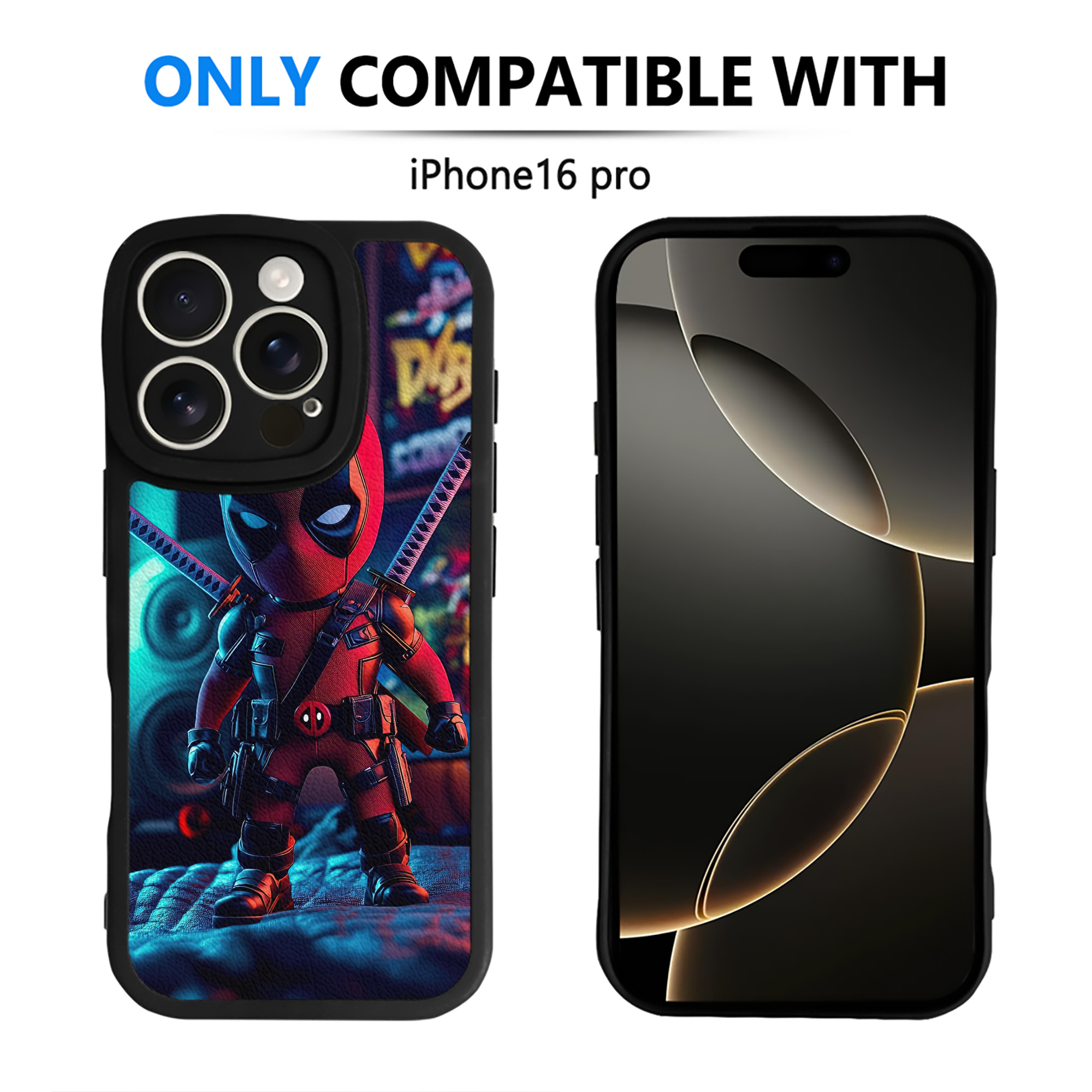 （画像用） Deadpool デッドプール 【iPhone 16シリーズ対応】シリコンスマホケース（レザー調） 材質：シリコン